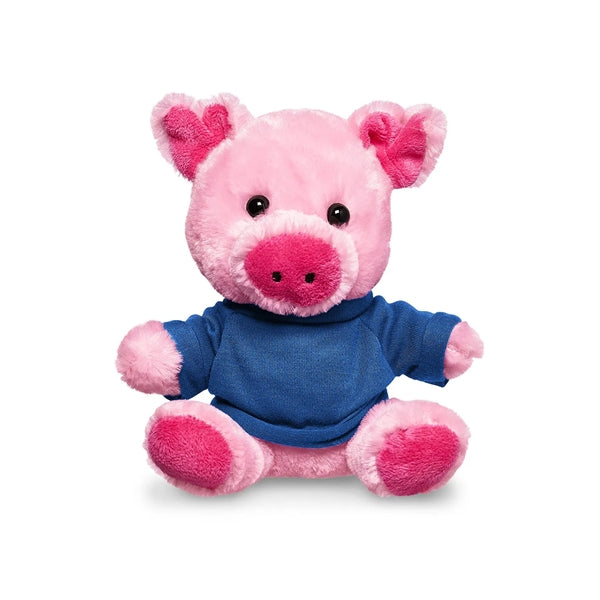 7" Plush Pig With T-Shirt