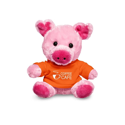 7" Plush Pig With T-Shirt