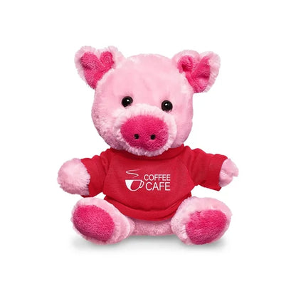 7" Plush Pig With T-Shirt