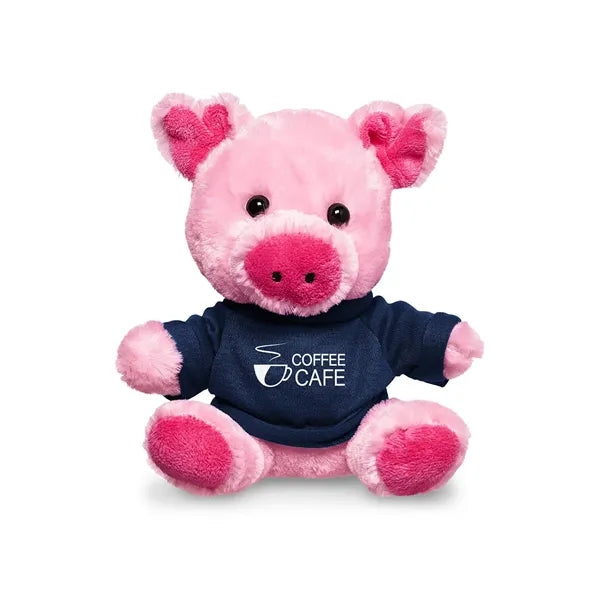 7" Plush Pig With T-Shirt