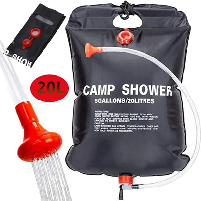 5 Gallons Portable Solar Camping Shower Bag