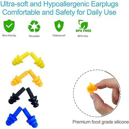 Waterproof Noise Reduction Earplugs With Cords