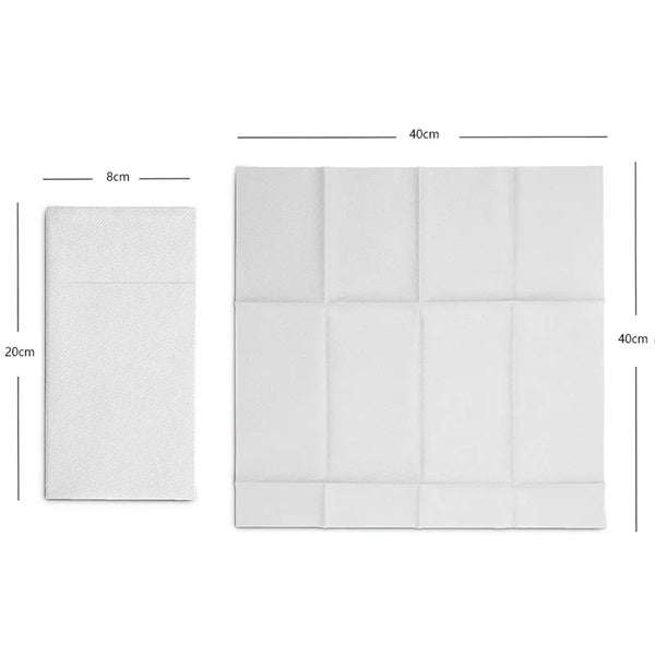 50-Pack Dinner Napkins with Built-in Flatware Pocket
