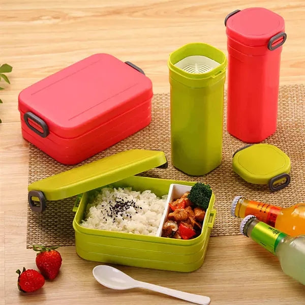 Compartment Lunch Box With Bottle