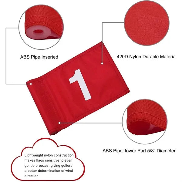 Golf Pin Flag Hole Cup Set