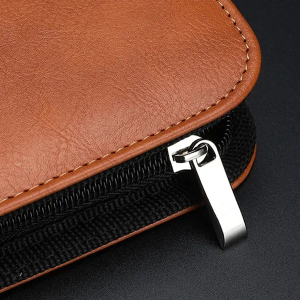 A5 Zippered Business Portfolio Notebook Bag with Calculator