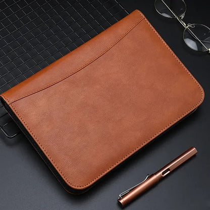 A5 Zippered Business Portfolio Notebook Bag with Calculator