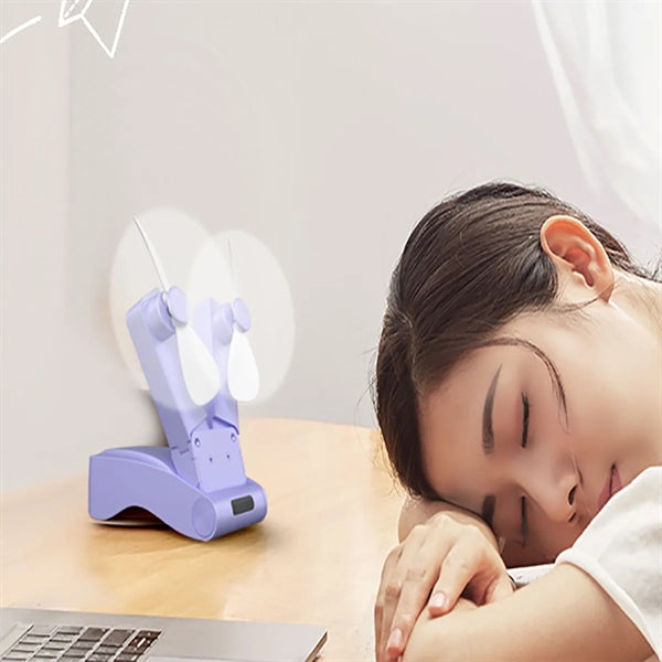 Handheld Portable Double-Headed Folding Fan