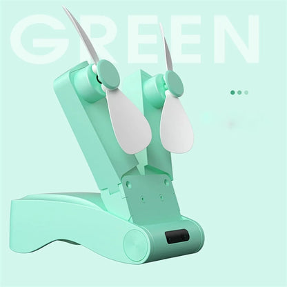 Handheld Portable Double-Headed Folding Fan