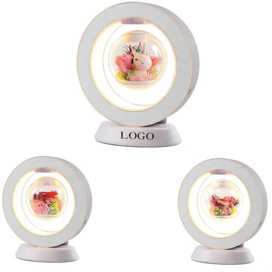 Magnetic Levitation Glass Rose With Led Lights