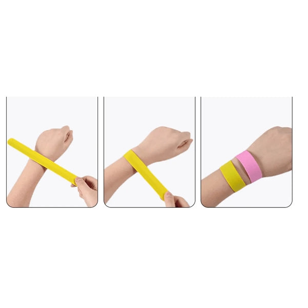 Rainbow Silicone Slap Color Snap Bracelet