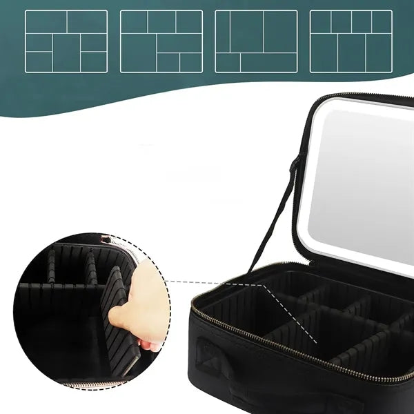Makeup Bag with Mirror of LED Lights