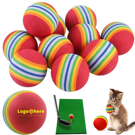 Eva Practice Golf Balls Foam Bouncy Cat Toys