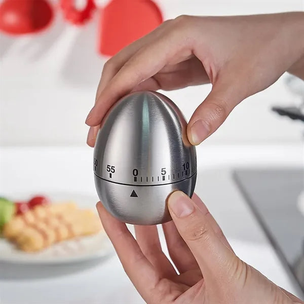 Stainless Steel Mechanical Rotating Egg Kitchen Timer