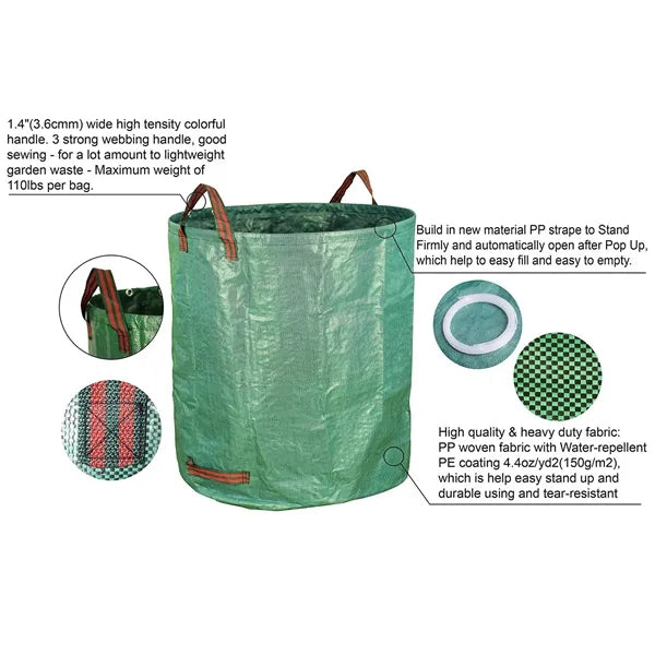 72 Gallons Reuseable Heavy Duty Garden Bag