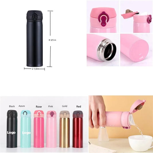 17 OZ  Stainless Steel Thermos Bottle with Bouncing Cover