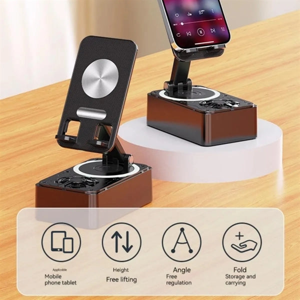 3-in-1 Phone Stand with Bluetooth Speaker and power bank