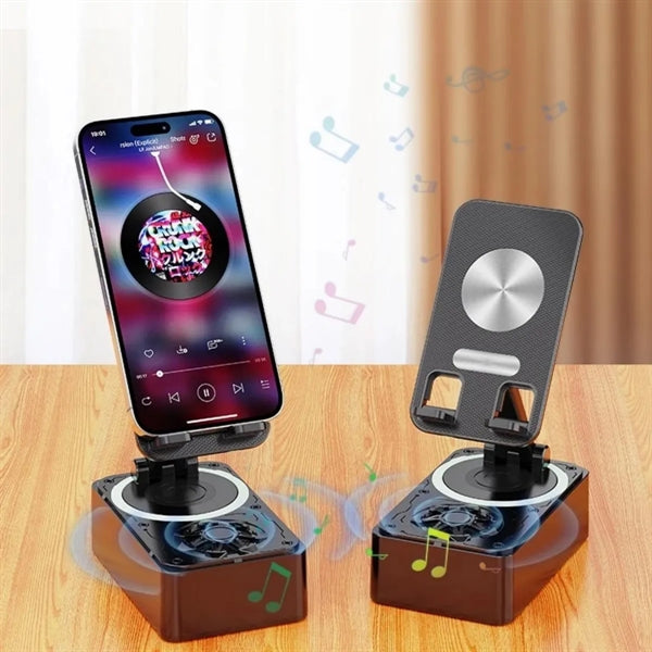 3-in-1 Phone Stand with Bluetooth Speaker and power bank