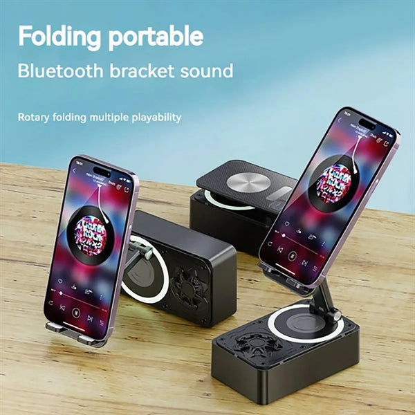 3-in-1 Phone Stand with Bluetooth Speaker and power bank