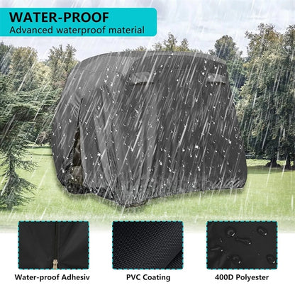 Waterproof All-Weather Polyester 4 Passenger Golf Cart Cover