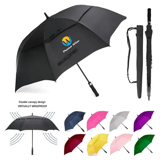 52/60 Inch Big Golf Umbrella Double Canopy