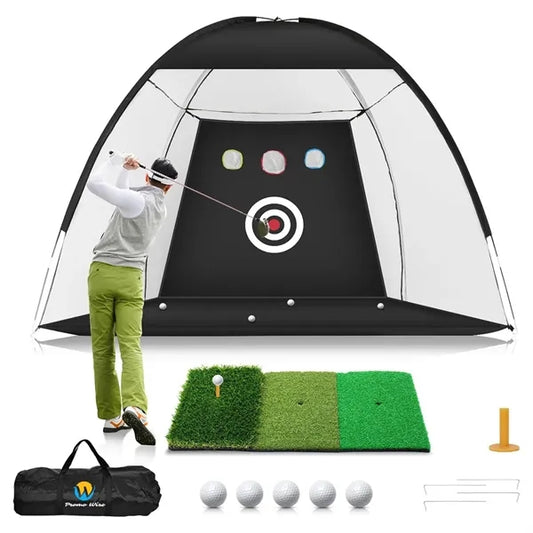 10x7ft Golf Practice Net with Tri-Turf Mat