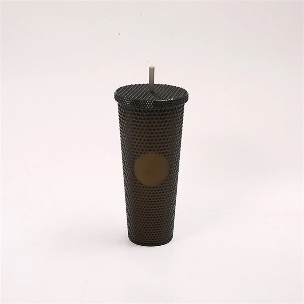 24oz Iridescent Tumbler Cup Double Wall With Lid and Straw