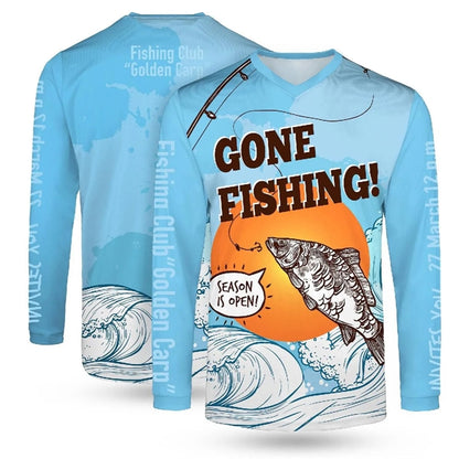Custom Sunproof Long Sleeves T Shirt With UPF 50+
