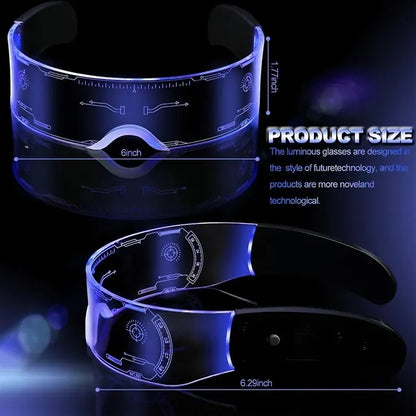 LED Light Up Glasses with 7 Colors and 4 Modes