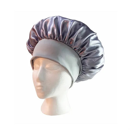 Satin Silk Hair Bonnet for Sleeping with Elastic Wide Band