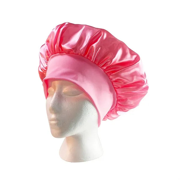 Satin Silk Hair Bonnet for Sleeping with Elastic Wide Band