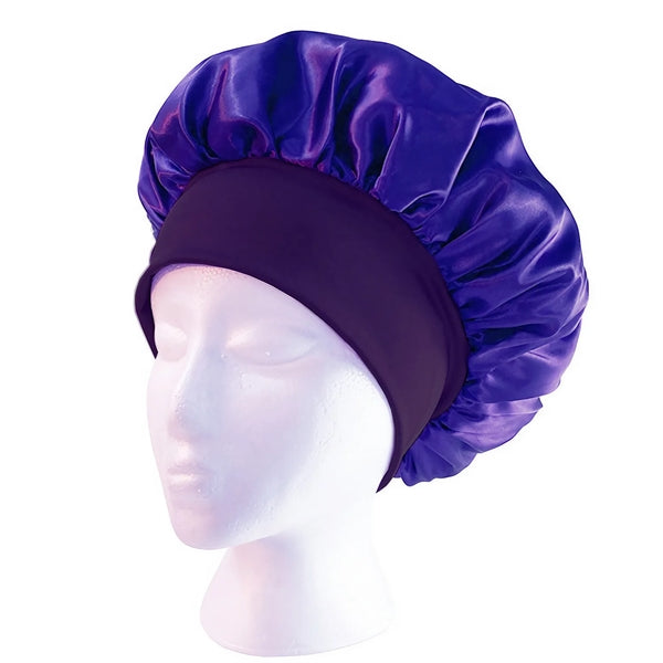 Satin Silk Hair Bonnet for Sleeping with Elastic Wide Band