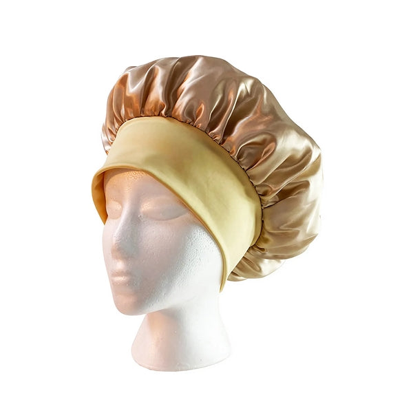 Satin Silk Hair Bonnet for Sleeping with Elastic Wide Band