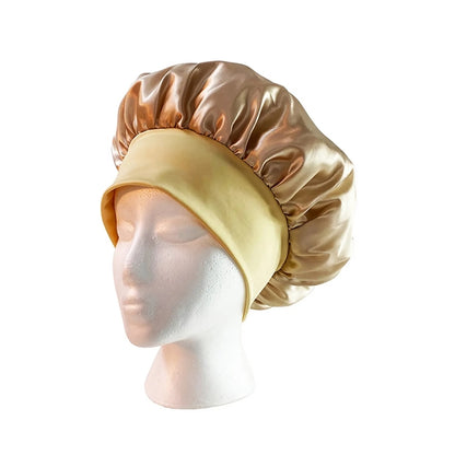 Satin Silk Hair Bonnet for Sleeping with Elastic Wide Band