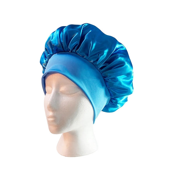 Satin Silk Hair Bonnet for Sleeping with Elastic Wide Band