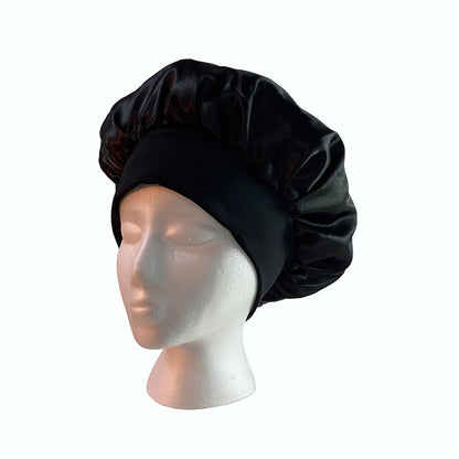 Satin Silk Hair Bonnet for Sleeping with Elastic Wide Band