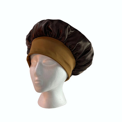 Satin Silk Hair Bonnet for Sleeping with Elastic Wide Band