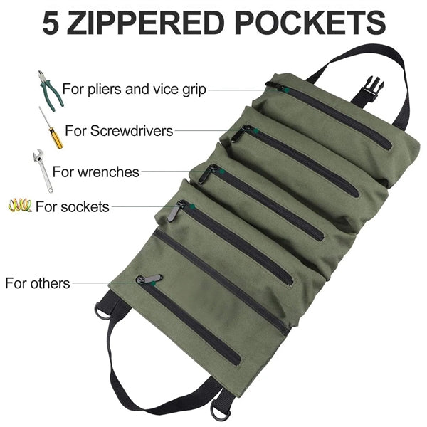Multi-Purpose Tool Roll Up Pouch Bag