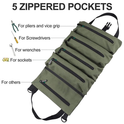 Multi-Purpose Tool Roll Up Pouch Bag