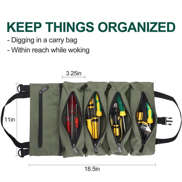 Multi-Purpose Tool Roll Up Pouch Bag