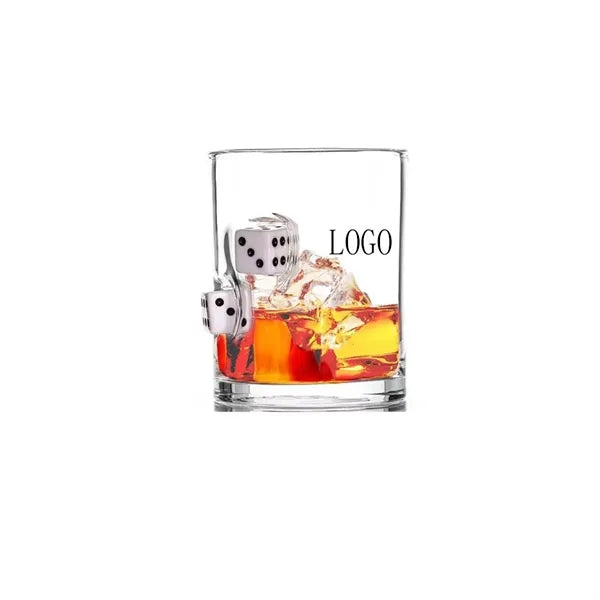 Whiskey Glasses With Embedded Dice