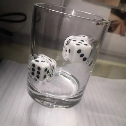 Whiskey Glasses With Embedded Dice