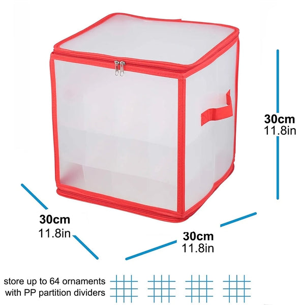 Christmas Ornament Storage Box 64 Compartment