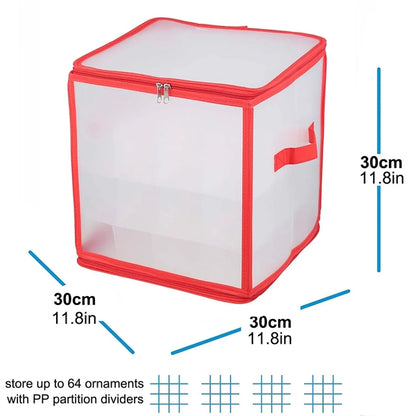 Christmas Ornament Storage Box 64 Compartment