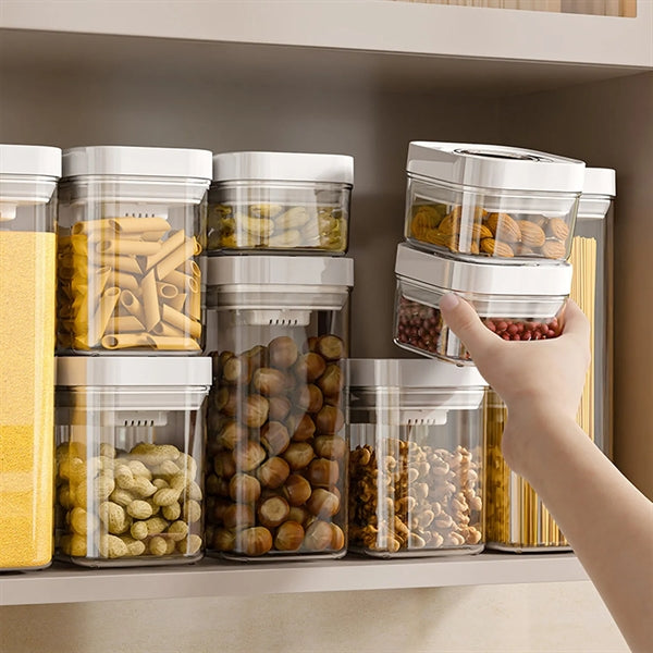 Airtight Storage Container with Push-Button Lid