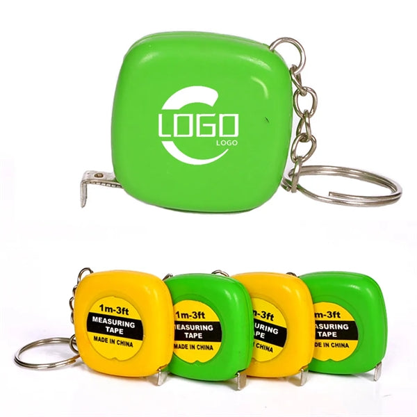 Square Tape Measure Keychain Portable Measuring Tool.