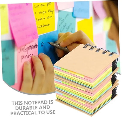Spiral Notebook with Sticky Notes Organizer.