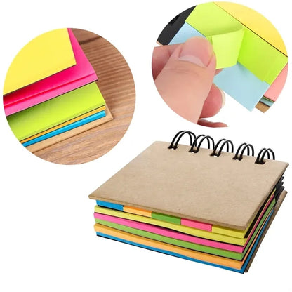 Spiral Notebook with Sticky Notes Organizer.