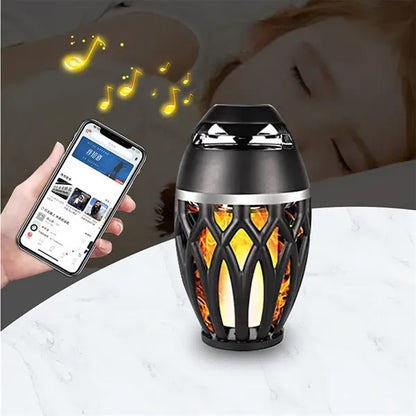 Led Flame Torch Bluetooth Speaker Outdoor Waterproof