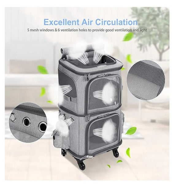 Double-Deck Pet Trolley